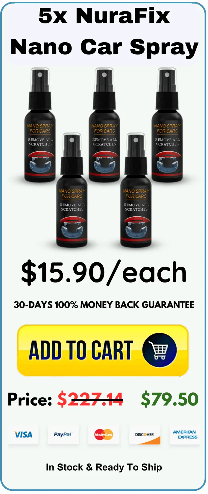 NuraFix Nano Car Spray offer package price 